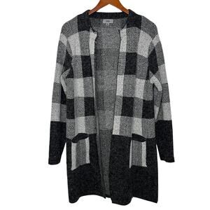 Yaira Long Cardigan Sweater Jacket Faux Mohair Size Medium